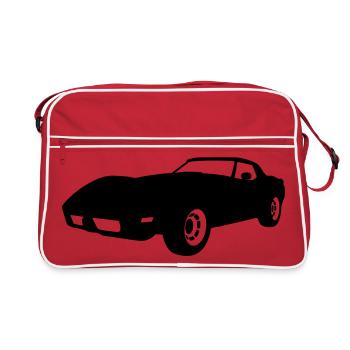 US Classic Car Corvette - Retro Bag - red/white - Front