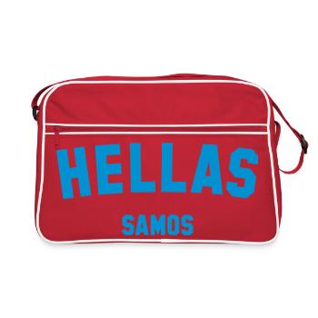 SAMOS Greece Griechenland - Retro Tasche - Rot/Weiß - Vorne