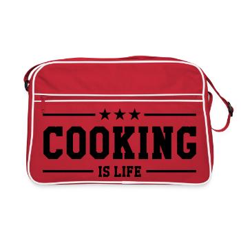 Cooking is life - Sac Retro - rouge/blanc - Devant