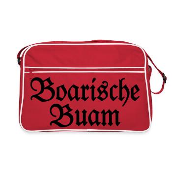 Boarische Buam - Die Jungs aus Bayern - Retro Tasche - Rot/Weiß - Vorne