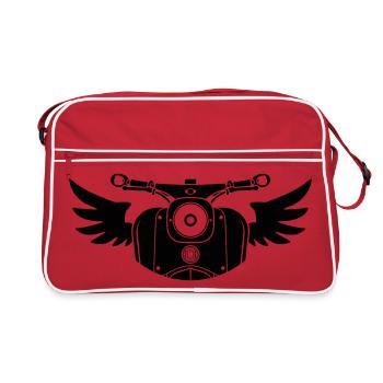 moped schwalbe - Retro Tasche - Rot/Weiß - Vorne