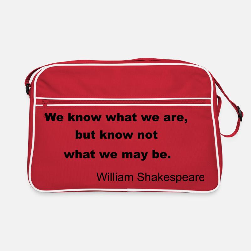 William Shakespeare Quote Retro Bag