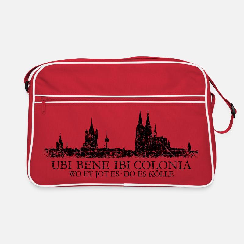 UBI BENE IBI COLONIA Kölner Skyline von Köln Retro Tasche