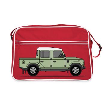 Defender Double Cab - Sac Retro - rouge/blanc - Devant