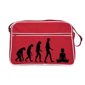Yoga / Yogi / Bouddhisme / Bouddhiste - Sac Retro - rouge/blanc - Devant