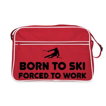 Né à ski T-Shirts - Sac Retro - rouge/blanc - Devant