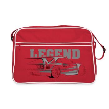 Legend Symbol Team Fast Cars Illustration de croquis - Sac Retro - rouge/blanc - Devant