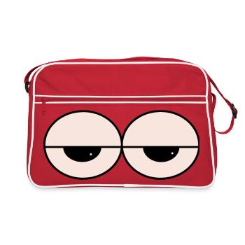 Slumbering Eyes Minimal Style - Retro Bag - red/white - Front
