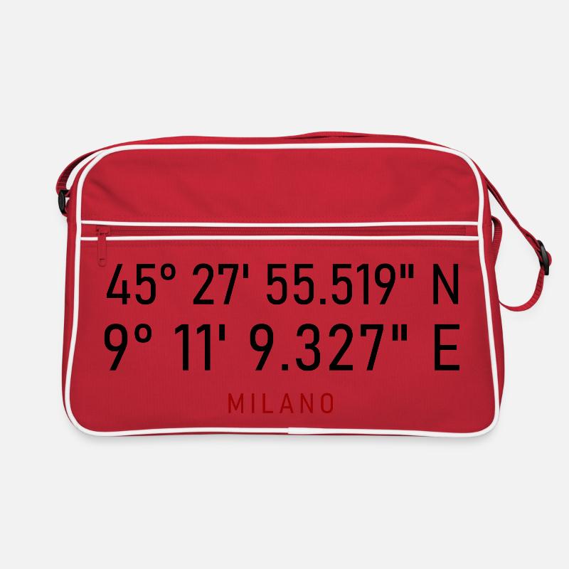 Milano Red Lettering Coordinates Retro Bag