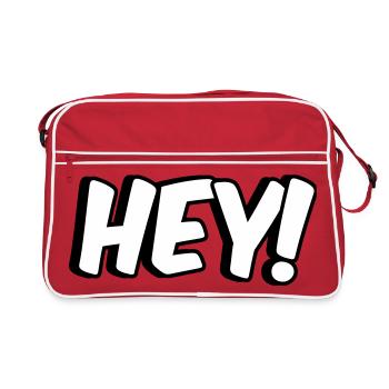 Hey Comic design - Retro Bag - red/white - Front