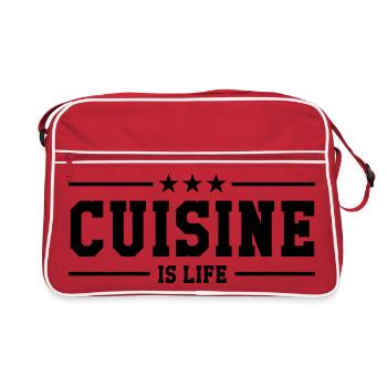 Cuisine is life - Sac Retro - rouge/blanc - Devant