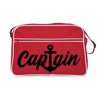 CAPTAIN KAPITÄN - Retro Tasche - Rot/Weiß - Vorne