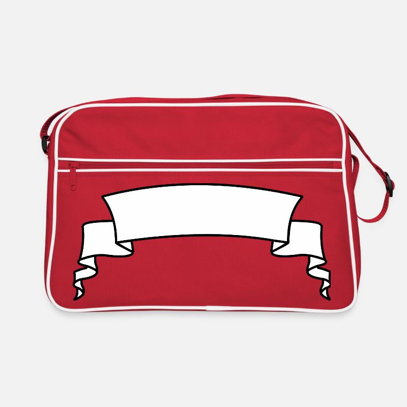 Bannière de texte blanche Sac Retro