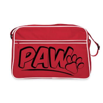 Patte de chat PAW Chats Patte - Sac Retro - rouge/blanc - Devant