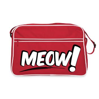 MEOW Miau Chat - Sac Retro - rouge/blanc - Devant