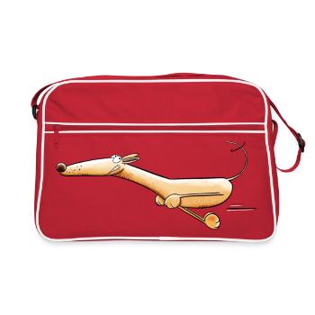 Lévrier vif I Chien - Sac Retro - rouge/blanc - Devant