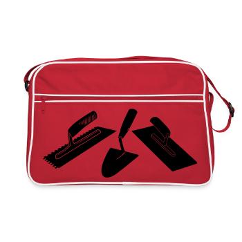 Outils maçonniques en stuc - Sac Retro - rouge/blanc - Devant