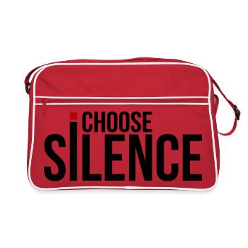 I Choose Silence - Retro Bag - red/white - Front
