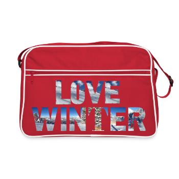Love Winter - Skiing Winter Sports - Retro Bag - red/white - Front