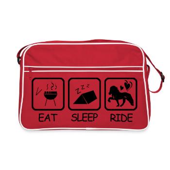 Iceland Competition Shirts Grilling Meat Tent Ride - Retro Bag - red/white - Front