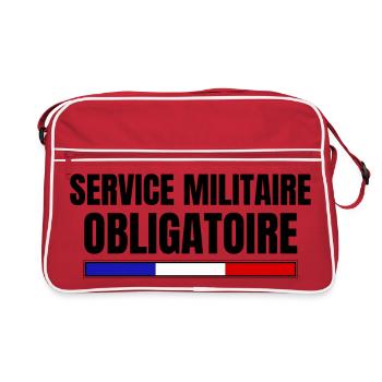 service militaire, fierté du drapeau français - Sac Retro - rouge/blanc - Devant
