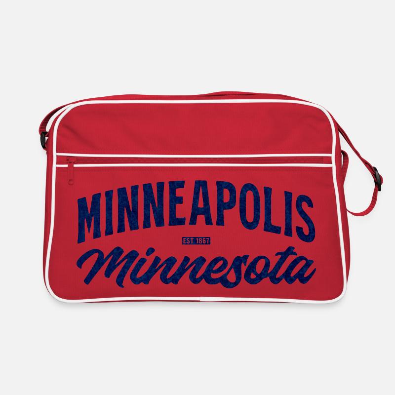 Minneapolis Minnesota Script Blue Vintage Retro Bag