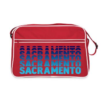 Sacramento Gradient Typo Shirt - Retro Bag - red/white - Front