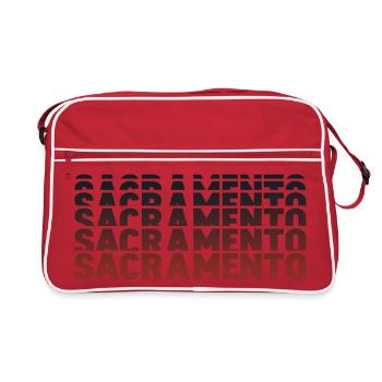 Sacramento Gradient Lettering Multiple - Retro Bag - red/white - Front