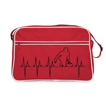 Curling électrocardiogramme ECG - Sac Retro - rouge/blanc - Devant