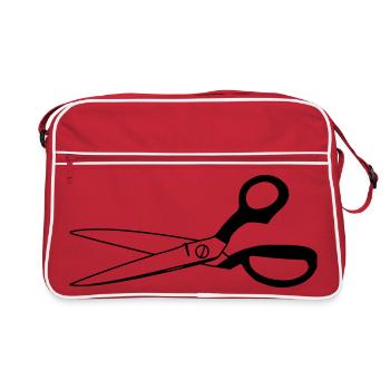 Ciseaux artisanaux - Sac Retro - rouge/blanc - Devant