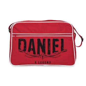 DANIEL A LEGEND decorated - Retro Bag - red/white - Front