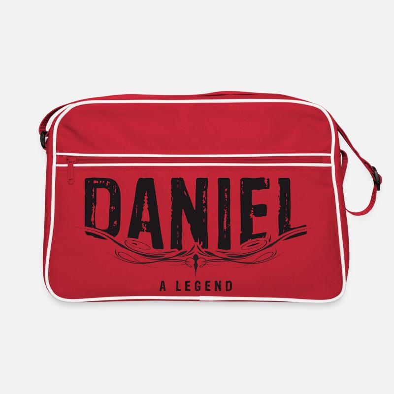 DANIEL A LEGEND decorated - Retro Bag - red/white