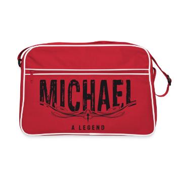 MICHAEL UNE LÉGENDE - Sac Retro - rouge/blanc - Devant