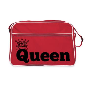 Queen with crown - Retro Bag - red/white - Front