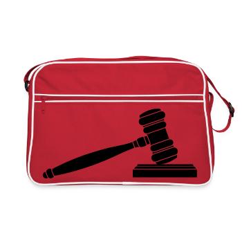 Logo du marteau à vaisselle - Sac Retro - rouge/blanc - Devant