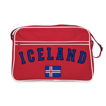 Flag of Iceland, Icelandic pride - Retro Bag - red/white - Front