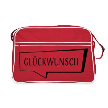 Speech bubble congratulations - Retro Bag - red/white - Front