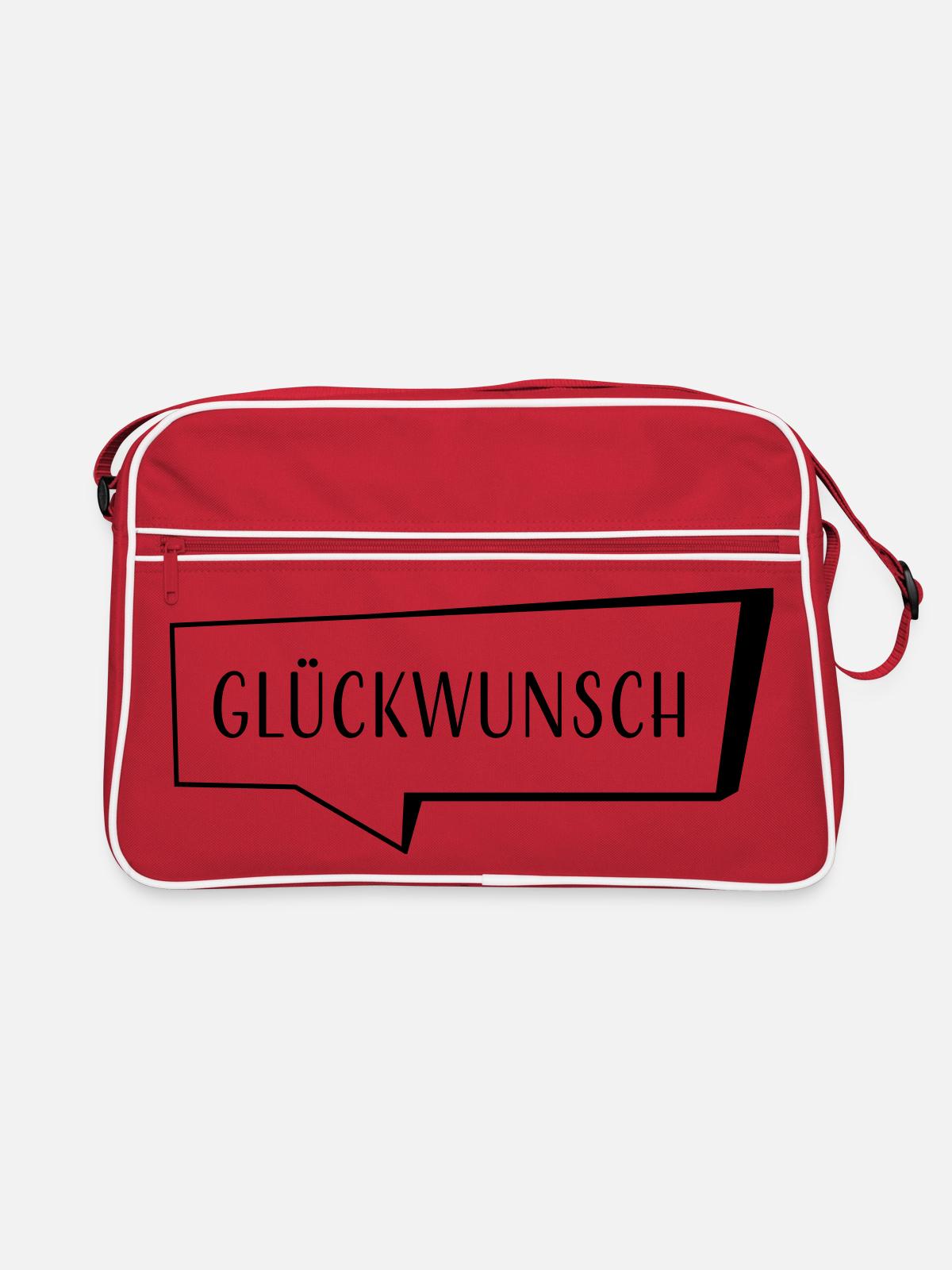 Speech bubble congratulations - Retro Bag - red/white - Front
