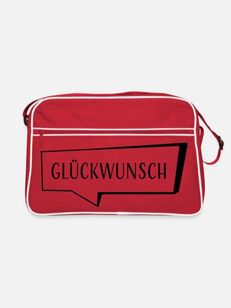 Speech bubble congratulations - Retro Bag - red/white - Front