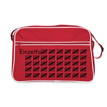 Boîtier unique noir - Sac Retro - rouge/blanc - Devant