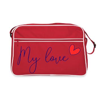 ALLES GUTE ZUM NEUEN JAHR. SAINT SYLVESTER. NEUJAHR - Retro Tasche - Rot/Weiß - Vorne