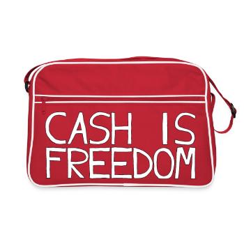 CASH IS FREEDOM - Sac Retro - rouge/blanc - Devant