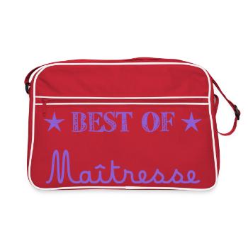 GELIEBTE. VIELEN DANK. DANKE HERRIN - Retro Tasche - Rot/Weiß - Vorne