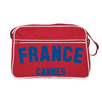 CANNES France Frankreich - Retro Bag - red/white - Front