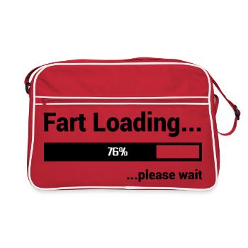 Conception abstraite géométrique au trait - Sac Retro - rouge/blanc - Devant