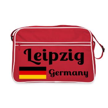 Leipzig, Germany- Stylish prints - Retro Bag - red/white - Front