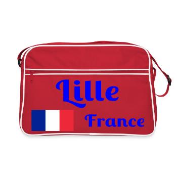 Lille France- Stylish prints - Retro Bag - red/white - Front