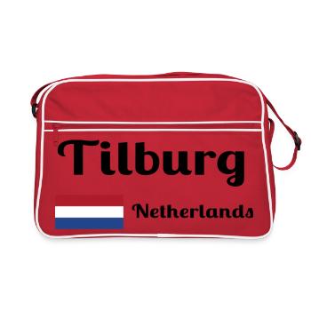 Tilburg, Netherlands- Stylish prints - Retro Bag - red/white - Front
