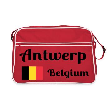 Antwerp Belgium- Stylish prints - Retro Bag - red/white - Front