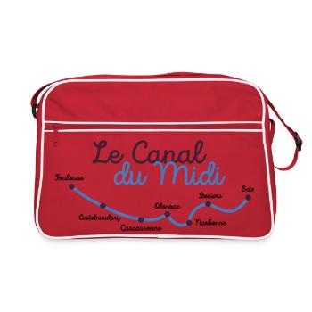 Canal du midi villes - Sac Retro - rouge/blanc - Devant